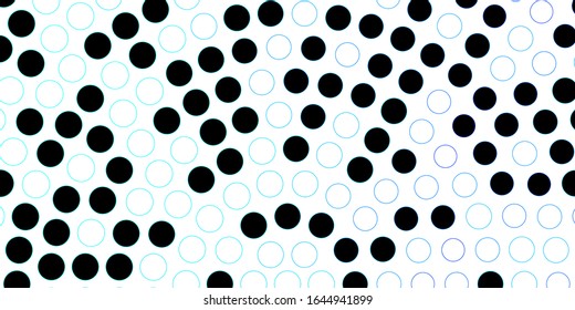 Dark BLUE vector background with spots. Abstract colorful disks on simple gradient background. Pattern for wallpapers, curtains.