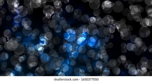 Dark BLUE vector background with spots. Abstract illustration with colorful spots in nature style. Pattern for booklets, leaflets.