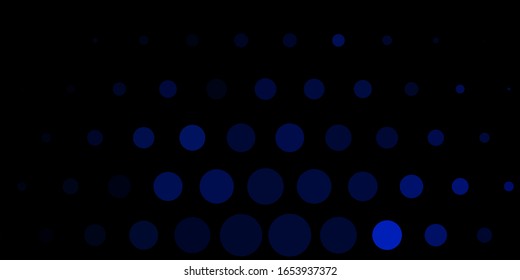Dark BLUE vector background with spots. Modern abstract illustration with colorful circle shapes. Design for posters, banners.