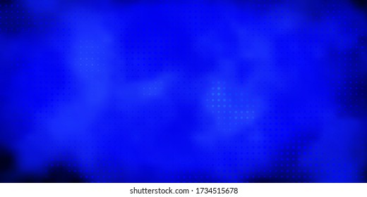 Dark BLUE vector background with spots. Modern abstract illustration with colorful circle shapes. New template for a brand book.