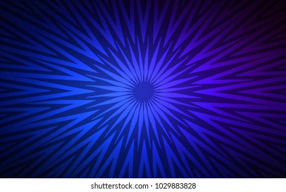 Dark BLUE vector background with straight lines. Glitter abstract illustration with colored sticks. The pattern for ad, booklets, leaflets.