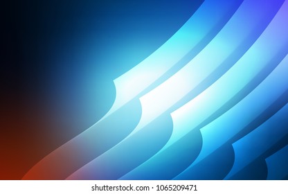 Dark BLUE vector background with straight lines. Shining colored illustration with sharp stripes. Pattern for ads, posters, banners.