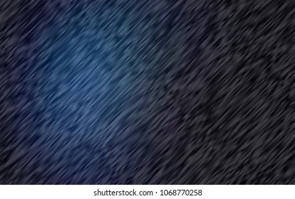 Dark BLUE vector background with straight lines. Modern geometrical abstract illustration with staves. The template can be used as a background.