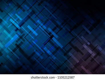 Dark BLUE vector background with straight lines. Shining colored illustration with narrow lines. The pattern can be used for websites.