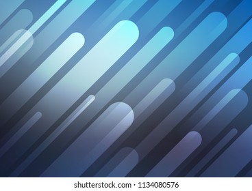 Dark BLUE vector background with straight diagonal lines. Lines on blurred abstract background with gradient. The pattern can be used for business ad, booklets, leaflets