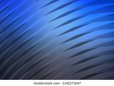 Dark BLUE vector background with straight lines. Blurred decorative design in simple style with lines. The template can be used as a background.