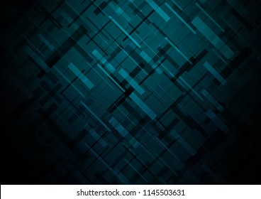 Dark BLUE vector background with straight lines. Glitter abstract illustration with colored sticks. Smart design for your business advert.