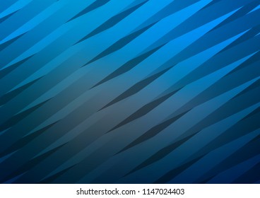 Dark BLUE vector background with straight lines. Blurred decorative design in simple style with lines. The pattern can be used for busines ad, booklets, leaflets