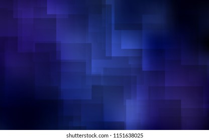 Dark BLUE vector background with straight lines. Glitter abstract illustration with colored sticks. Smart design for your business advert.