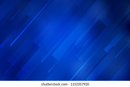 Dark BLUE vector background with straight lines. Decorative shining illustration with lines on abstract template. Smart design for your business advert.