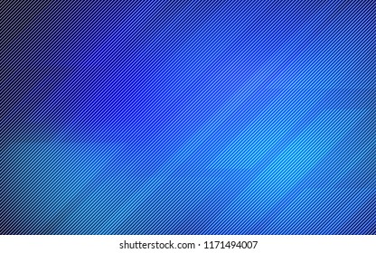 Dark BLUE vector background with straight lines. Modern geometrical abstract illustration with Lines. Pattern for ads, posters, banners.