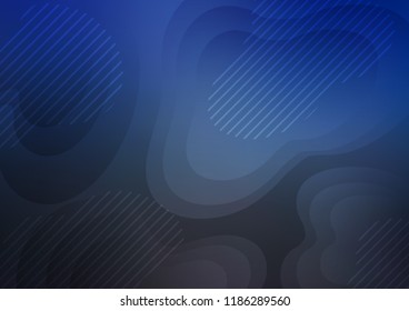 Dark BLUE vector background with straight lines. Blurred decorative design in simple style with lines. The pattern can be used for websites.