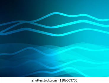 Dark BLUE vector background with straight lines. Shining colored illustration with narrow lines. The template can be used as a background.