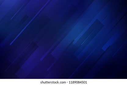 Dark BLUE vector background with straight lines. Lines on blurred abstract background with gradient. Smart design for your business advert.