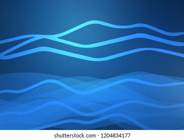 Dark BLUE vector background with straight lines. Blurred decorative design in simple style with lines. The pattern can be used for websites.