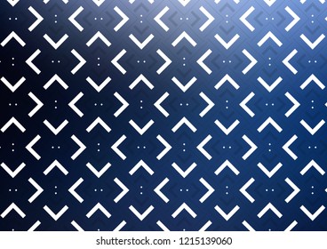 Dark BLUE vector background with straight lines. Glitter abstract illustration with colored sticks. The pattern can be used as ads, poster, banner for commercial.