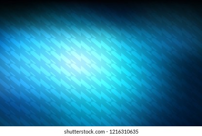 Dark BLUE vector background with straight lines. Shining colored illustration with sharp stripes. Pattern for ad, booklets, leaflets.