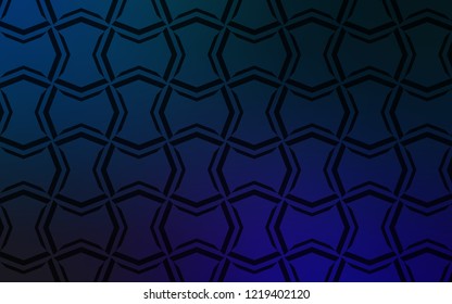 Dark BLUE vector background with straight lines. Modern geometrical abstract illustration with Lines. Best design for your ad, poster, banner.