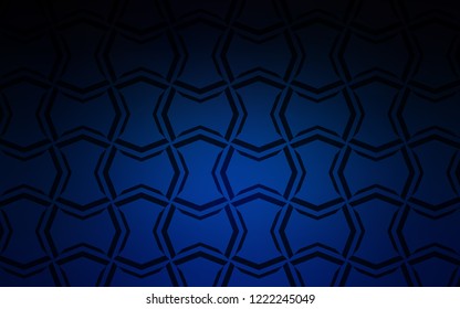 Dark BLUE vector background with straight lines. Lines on blurred abstract background with gradient. Template for your beautiful backgrounds.