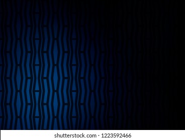 Dark BLUE vector background with straight lines. Lines on blurred abstract background with gradient. The template can be used as a background.