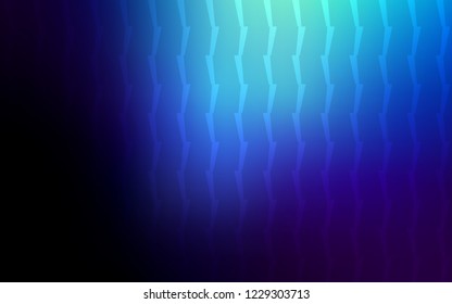 Dark BLUE vector background with straight lines. Glitter abstract illustration with colored sticks. Smart design for your business advert.