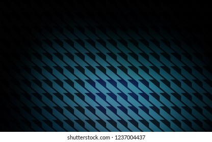 Dark BLUE vector background with straight lines. Shining colored illustration with sharp stripes. Best design for your ad, poster, banner.
