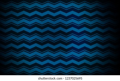 Dark BLUE vector background with straight lines. Modern geometrical abstract illustration with Lines. Pattern for ad, booklets, leaflets.