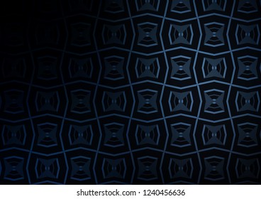 Dark BLUE vector background with straight lines. Modern geometrical abstract illustration with staves. Pattern for business booklets, leaflets.