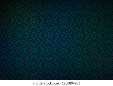 Dark BLUE vector background with straight lines. Decorative shining illustration with lines on abstract template. Best design for your ad, poster, banner.