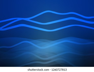 Dark BLUE vector background with straight lines. Modern geometrical abstract illustration with staves. Smart design for your business advert.