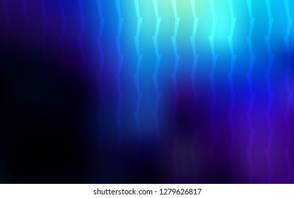 Dark BLUE vector background with straight lines. Decorative shining illustration with lines on abstract template. The pattern for ad, booklets, leaflets.