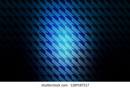 Dark BLUE vector background with straight lines. Blurred decorative design in simple style with lines. Pattern for ad, booklets, leaflets.