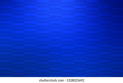 Dark BLUE vector background with straight lines. Shining colored illustration with sharp stripes. Pattern for your busines websites.