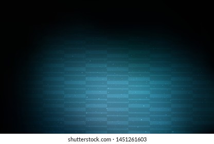 Dark BLUE vector background with straight lines. Modern geometrical abstract illustration with Lines. Pattern for ad, booklets, leaflets.