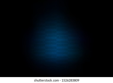 Dark BLUE vector background with straight lines. Glitter abstract illustration with colorful sticks. Pattern for ads, posters, banners.