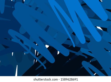 Dark BLUE vector background with straight lines. Blurred decorative design in simple style with lines. Best design for your ad, poster, banner.