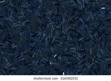 Dark blue vector background with straight lines. Modern geometrical abstract illustration with staves. Pattern for websites, landing pages.