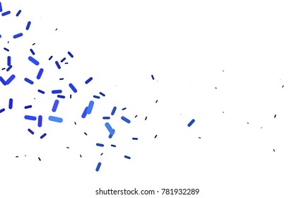 Dark BLUE vector background with straight lines. Capsules on blurred abstract background with gradient. Best design for your ad, poster, banner.