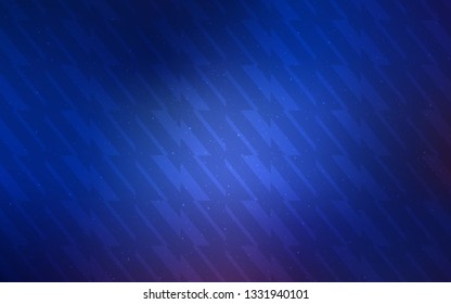 Dark BLUE vector background with stright stripes. Shining colored illustration with sharp stripes. Best design for your ad, poster, banner.