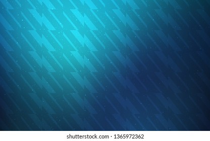 Dark BLUE vector background with stright stripes. Glitter abstract illustration with colorful sticks. Pattern for ads, posters, banners.
