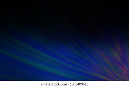 Dark BLUE vector background with stright stripes. Colorful shining illustration with lines on abstract template. Pattern for your busines websites.