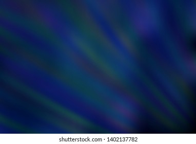 Dark BLUE vector background with stright stripes. Modern geometrical abstract illustration with Lines. Pattern for ads, posters, banners.