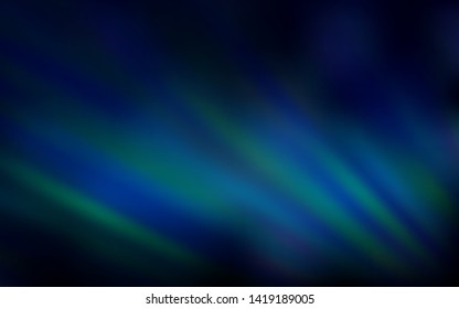 Dark BLUE vector background with stright stripes. Lines on blurred abstract background with gradient. Pattern for ad, booklets, leaflets.