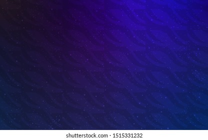 Dark BLUE vector background with stright stripes. Lines on blurred abstract background with gradient. Template for your beautiful backgrounds.