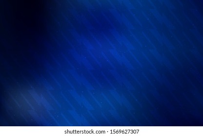 Dark BLUE vector background with stright stripes. Blurred decorative design in simple style with lines. Template for your beautiful backgrounds.