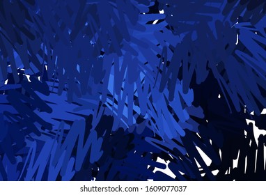 Dark BLUE vector background with stright stripes. Modern geometrical abstract illustration with Lines. Pattern for ad, booklets, leaflets.