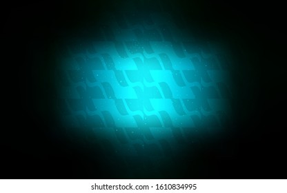 Dark BLUE vector background with stright stripes. Shining colored illustration with sharp stripes. Smart design for your business advert.
