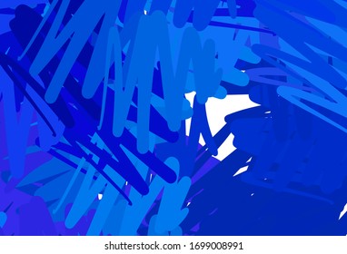 Dark BLUE vector background with stright stripes. Blurred decorative design in simple style with lines. Best design for your ad, poster, banner.