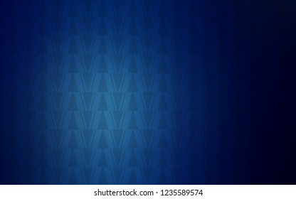 Dark BLUE vector background with triangles, lines. Glitter abstract illustration with triangular shapes. Pattern for booklets, leaflets