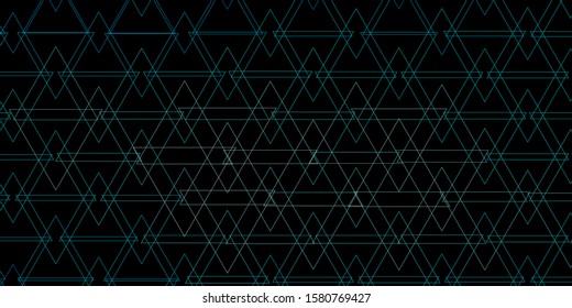 Dark BLUE vector background with triangles. Triangles on abstract background with colorful gradient. Design for your promotions.